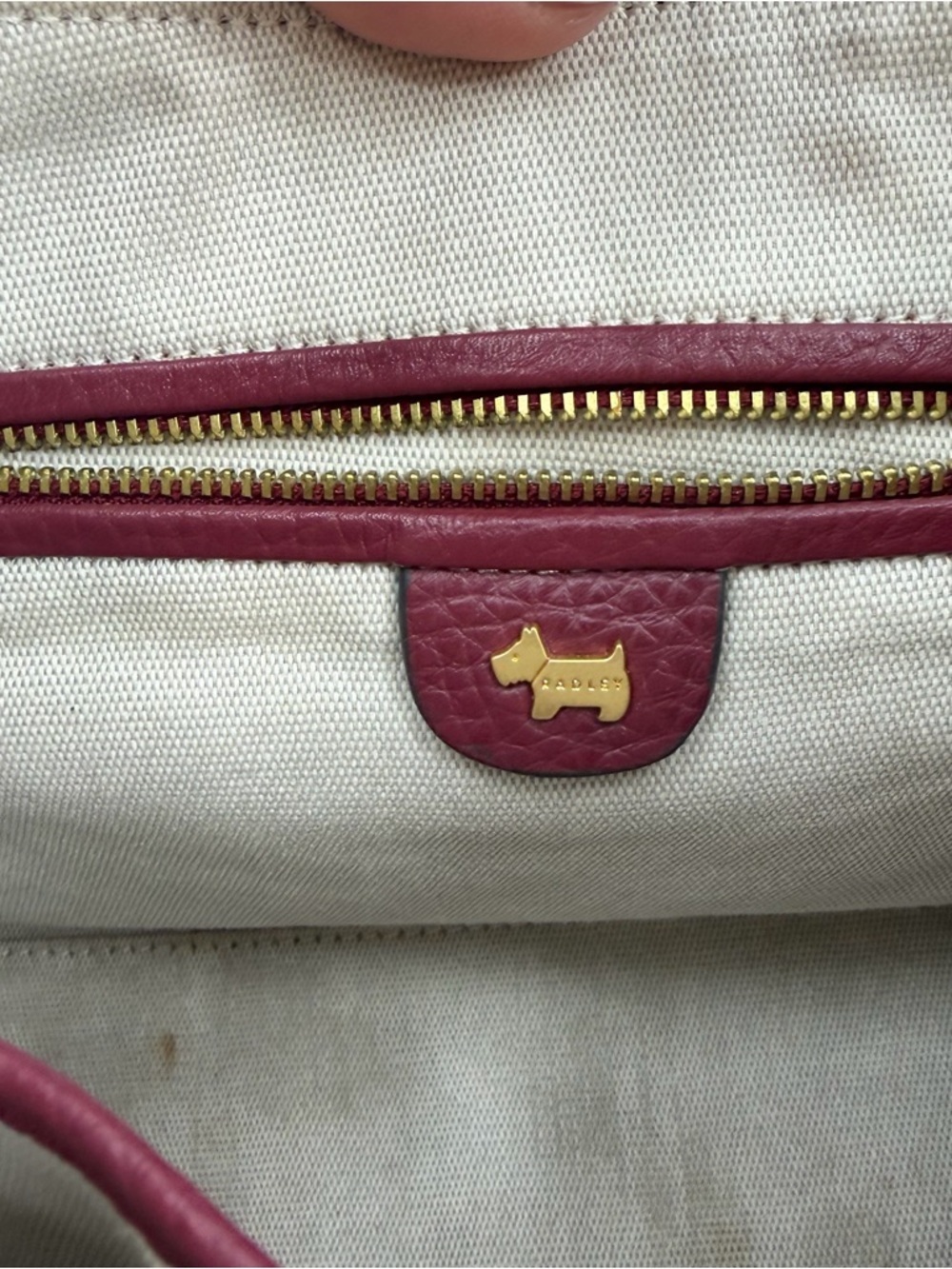 Radley London Sloane Street Medium Leather Shoulder Purse Cranberry Red - Picture 12 of 14